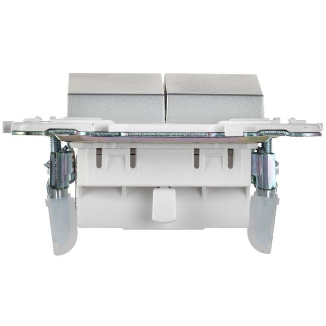 Выключатель 2-кл. SKANDY 10А SK-V04S серебр. IEK SK-V20-0-10-K23