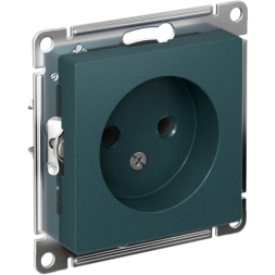 Механизм розетки 1-м СП AtlasDesign 16А IP20 без заземл. изумруд SchE ATN000841