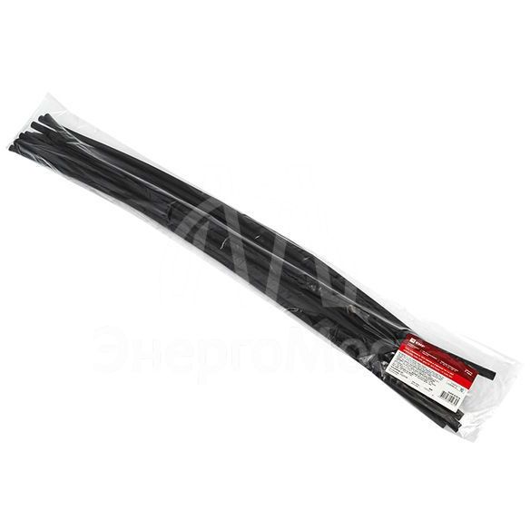 Трубка термоусадочная ТУТк клеевая нг 12/3 черн. 1м (уп.10м) PROxima EKF tut4-k12-b