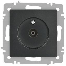 Розетка телевизионная одиночная TV СП Accent 6-301-07 IP20 графит Intro Б0063614