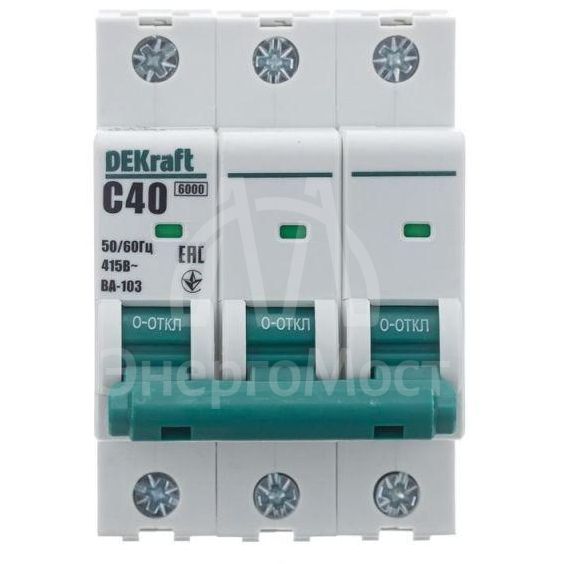 Выключатель автоматический 3п 40А характеристика C ВА-103 6кА SchE 12309DEK