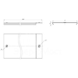 Крышка для лотка осн.50 L3000 сталь 0.6мм оцинк. EKF k5010