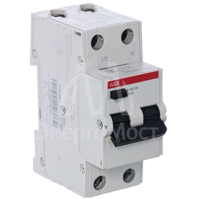 Выключатель авт. диф. тока 2п С 10А 30мА 4.5кА тип AC Basic M BMR415C10 ABB 2CSR645041R1104