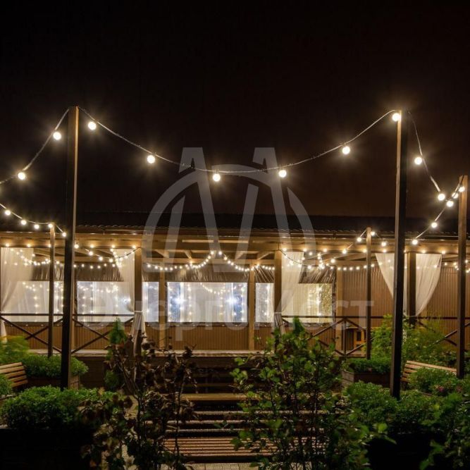 Гирлянда &amp;quot;Белт Лайт&amp;quot; 10м шаг 50см 20 патронов 25Вт IP65 провод бел. каучук Neon-Night 331-332