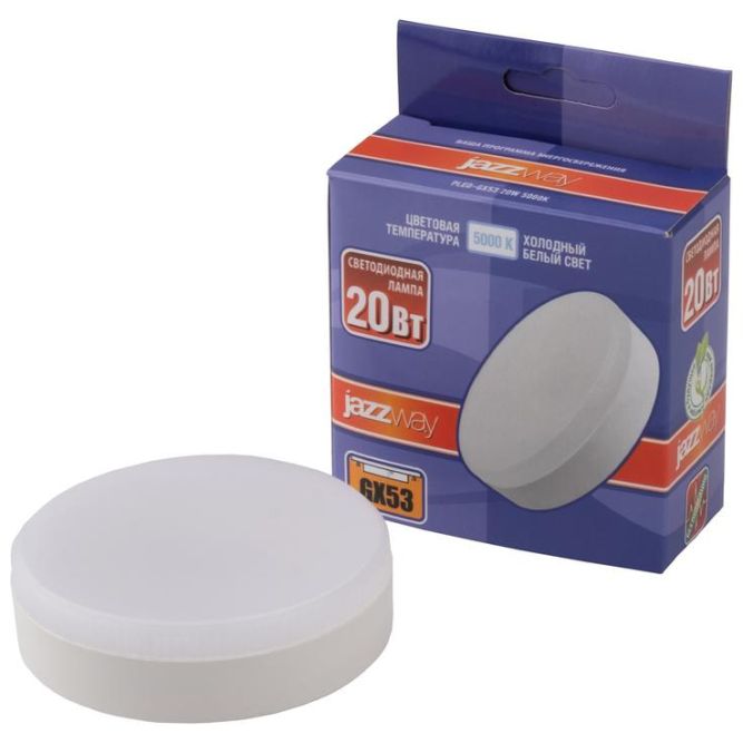 Лампа светодиодная PLED-GX53 20Вт 5000К холод. бел. GX53 JazzWay 5065345