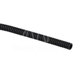 Труба гофрированная ПНД легкая d25мм с протяжкой черн. (уп.50м) Эра Б0065331
