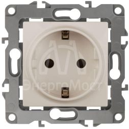 Механизм розетки 1-м СП Эра12 12-2101-02 16А IP20 16AX 250В 2P+E Schuko сл. кость Эра Б0014676