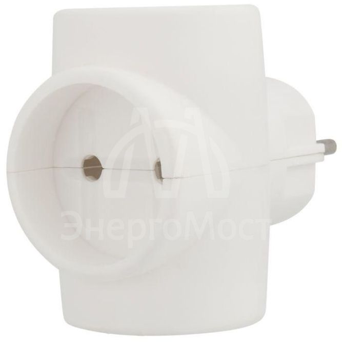 Евротройник электрический без заземл. 220В 6A-10A (инд. упак.) Rexant 11-1068