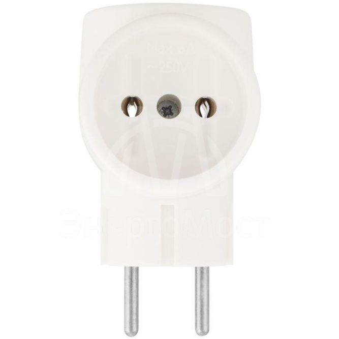 Евротройник электрический без заземл. 220В 6A-10A (инд. упак.) Rexant 11-1068