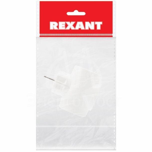 Евротройник электрический без заземл. 220В 6A-10A (инд. упак.) Rexant 11-1068