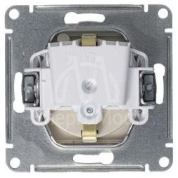 Механизм розетки 1-м СП AtlasDesign 16А IP20 с заземл. защ. шторки с крышкой алюм. SchE ATN000346