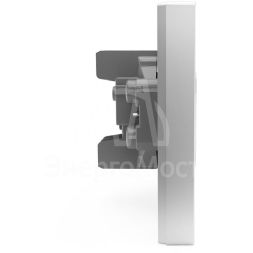 Розетка 2-м СП Pixel 16А IP20 без заземл. в сборе алюм. TOKOV ELECTRIC TKE-PX-R2F-C03