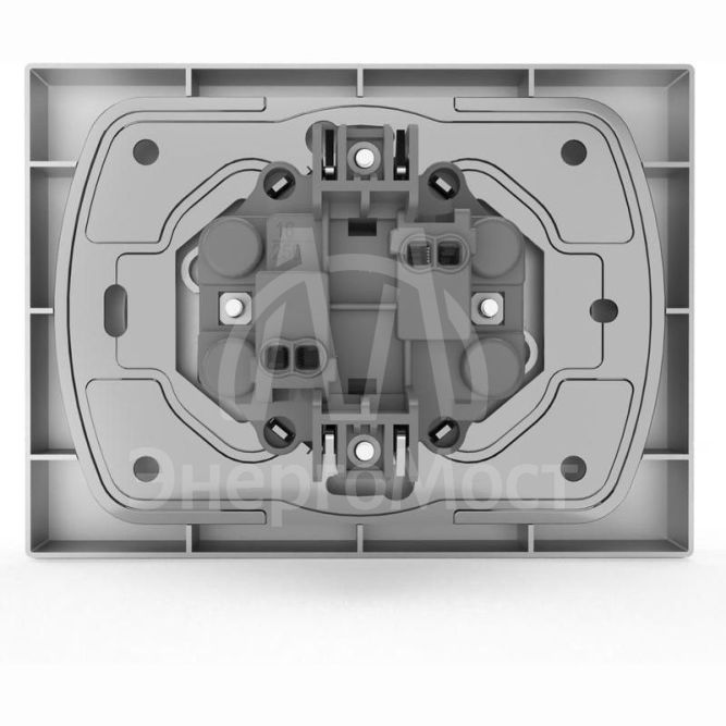 Розетка 2-м СП Pixel 16А IP20 без заземл. в сборе алюм. TOKOV ELECTRIC TKE-PX-R2F-C03