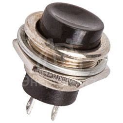 Выключатель-кнопка металл 220В 2А (2с) (ON)-OFF d16.2 черн. (RWD-306) Rexant 36-3350