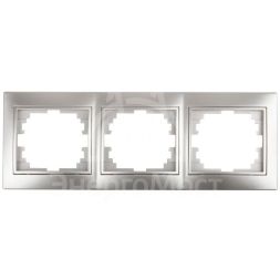 Рамка 3-м СП Plano 1-503-03 гор. алюм. Intro Б0030098