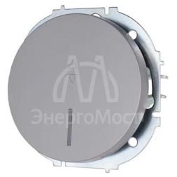 Выключатель проходной 1-кл. СП OSEN 10А IP20 с подсветкой механизм сер. матов. LEZARD 743-7488-114