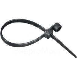 Хомут 4.8х160мм P6.6 с винтовым креплением черн. (уп.100шт) IEK UHH12-D048-160-100-K02