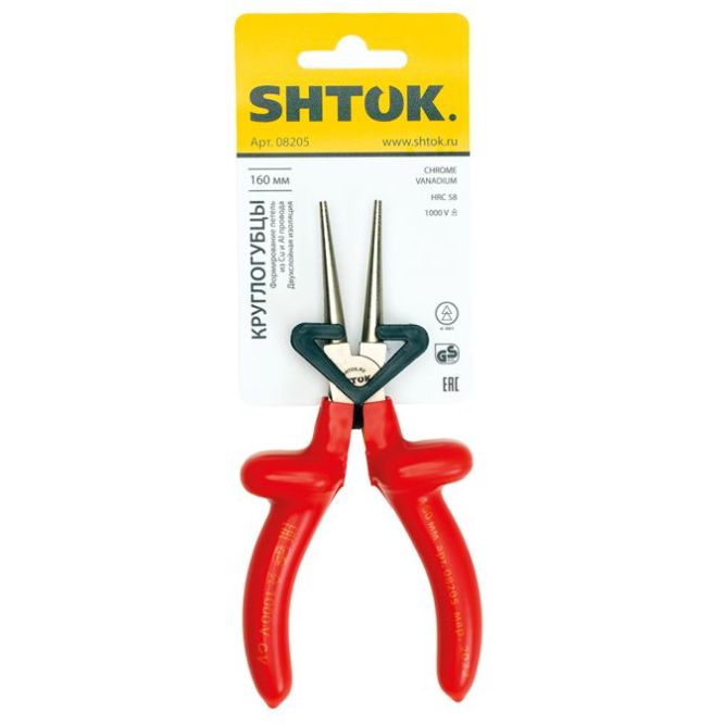 Круглогубцы диэлектрические 1000В 160мм (08205) SHTOK 376291