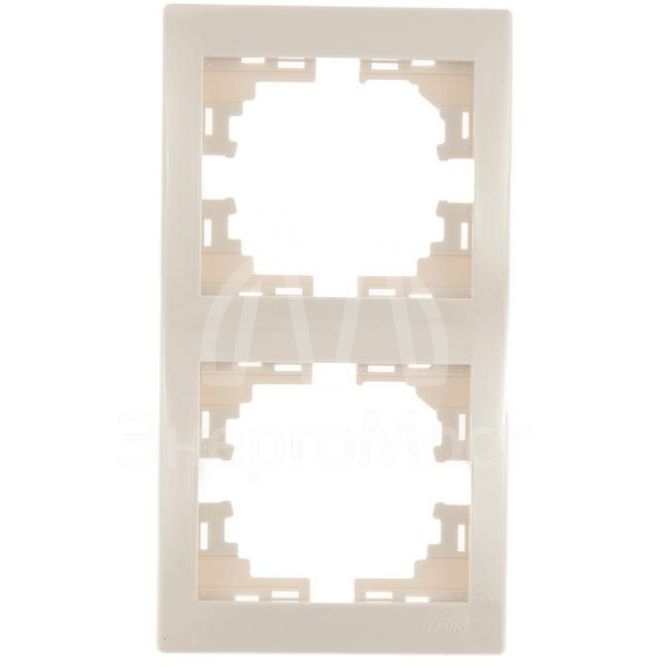 Рамка 2-м Мира верт. крем. LEZARD 701-0300-152