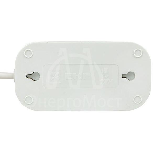 Удлинитель 2х5м без заземл. 10А IP20 Эксперт 2.2кВт ПВС 2х0.75 PROxima EKF UBA10-275-2-05