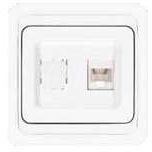 Розетка компьютерная 1-м СП Валери бел. UNIVersal В0035