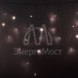 Гирлянда &amp;quot;Айсикл&amp;quot; (бахрома) 4.8х0.6м 176LED тепл. бел. 11Вт 220В IP44 провод прозр. Neon-Night 255-146