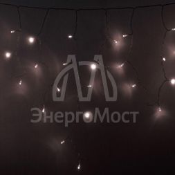 Гирлянда &amp;quot;Айсикл&amp;quot; (бахрома) 4.8х0.6м 176LED тепл. бел. 11Вт 220В IP44 провод прозр. Neon-Night 255-146