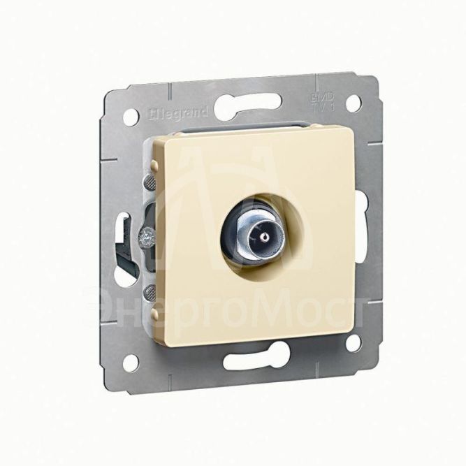 Розетка TV СП Cariva &amp;quot;звезда&amp;quot; 1.5дБ 2400МГц сл. кость Leg 773778