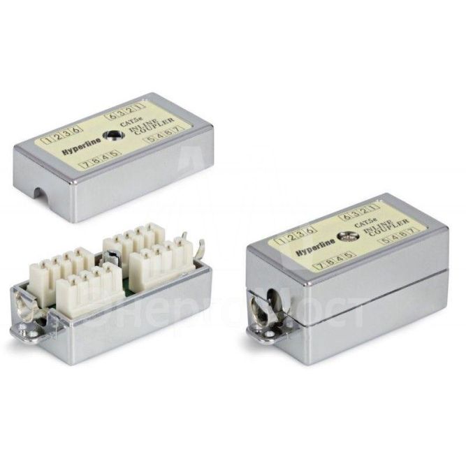 Адаптер CA-IDC-C5e-SH-F-WH (coupler) проходной Dual IDC экранир. кат. 5e 4 пары Hyperline 23534