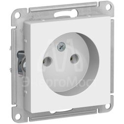 Механизм розетки 1-м СП AtlasDesign 16А без заземл. бел. SchE ATN000141