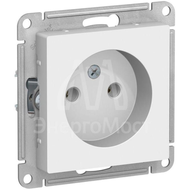 Механизм розетки 1-м СП AtlasDesign 16А без заземл. бел. SchE ATN000141