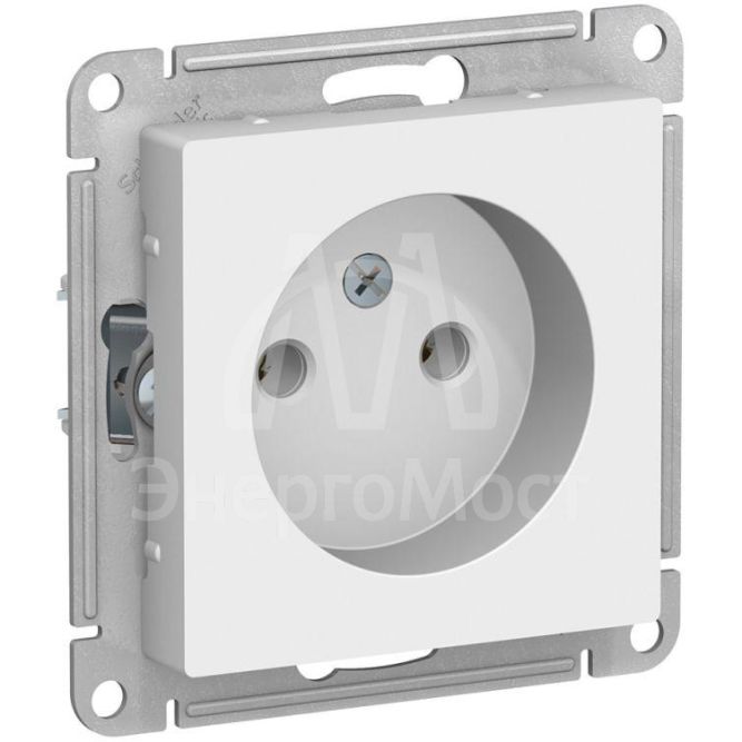 Механизм розетки 1-м СП AtlasDesign 16А без заземл. бел. SchE ATN000141