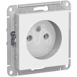 Механизм розетки 1-м СП AtlasDesign 16А без заземл. бел. SchE ATN000141