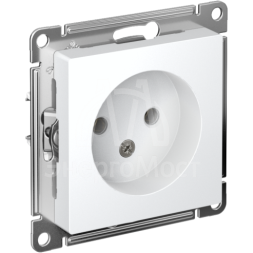 Механизм розетки 1-м СП AtlasDesign 16А без заземл. бел. SchE ATN000141