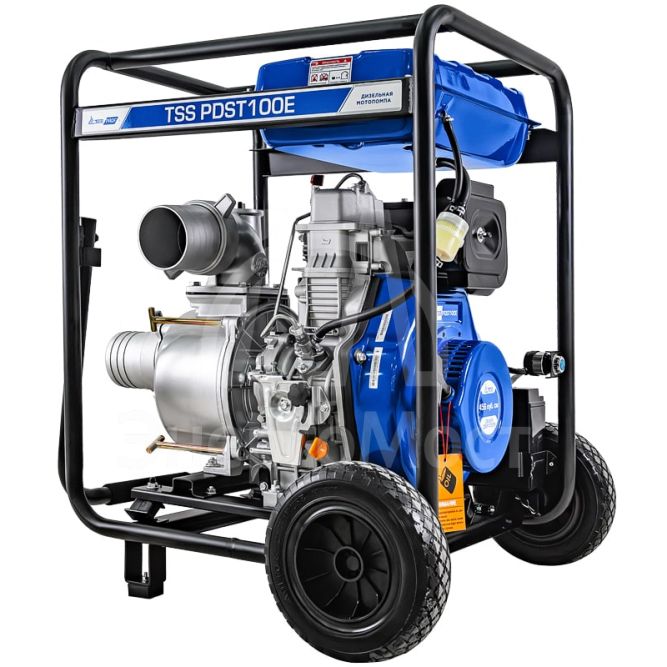 Мотопомпа дизельная TSS PDST100E (электростартер, АКБ)