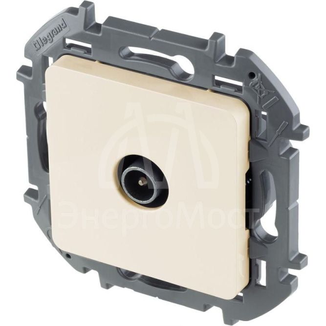 Розетка телевизионная оконечная TV Inspiria 10дБ 5-862мГц механизм сл. кость Leg 673871