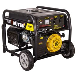Портативный бензогенератор 5 кВт Huter DY6500LX с колесами
