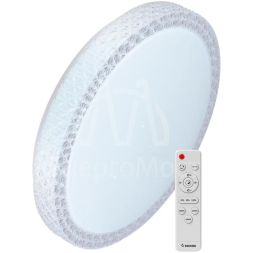 Светильник светодиодный PREMIUM SAPHIR 75Вт 230В 3000-6500К 6000лм IP40 495х115мм настенно-потолоч. управляемый с пультом ДУ КОСМОС KSSaph75W