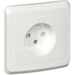 Розетка 1-м СП Этюд 16А IP20 защ. шторки без заземл. бел. SchE PC16-002B