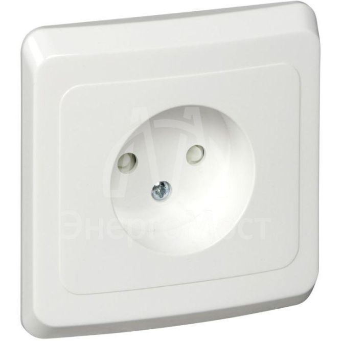 Розетка 1-м СП Этюд 16А IP20 защ. шторки без заземл. бел. SchE PC16-002B