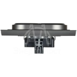 Розетка 2-м СП BRITE РС12-3-БрС 16А в сборе с заземл. без защ. шторок сталь IEK BR-R21-16-K46-F