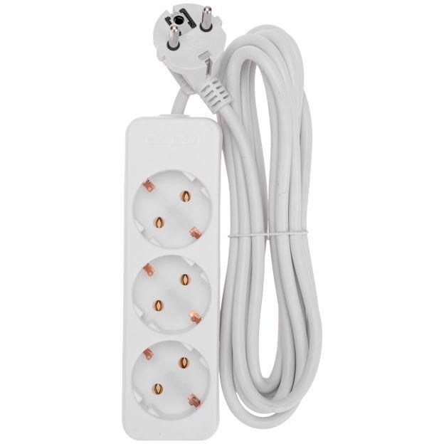 Удлинитель 3х3м с заземл. 3х0.75 бел. PROCONNECT 13-4209