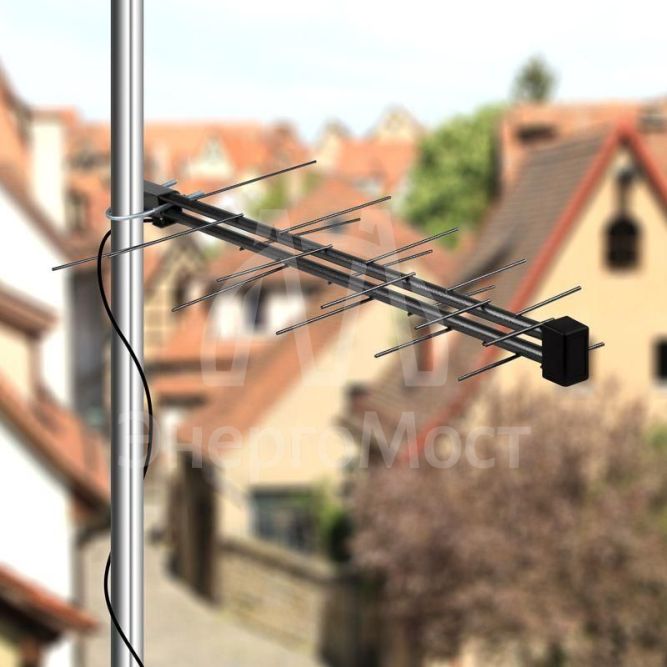 Антенна ТВ наружная &amp;quot;АКТИВНАЯ&amp;quot; для аналогового и цифрового ТВ - DVB-T2 (модель RX-424) (пакет) Rexant 34-0424