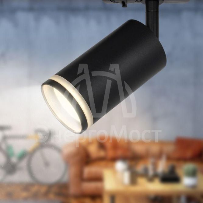 Светильник трековый TR52-GU10 BK 1ф черн. матов. Эра Б0054166