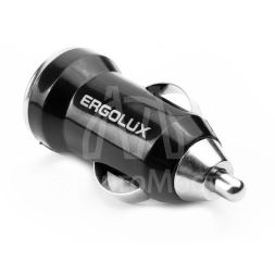 Адаптер автомобильный ELX-CA01P-C02 ПРОМО 1USB 12В 5В/2А LED пакет черн. ERGOLUX 15105