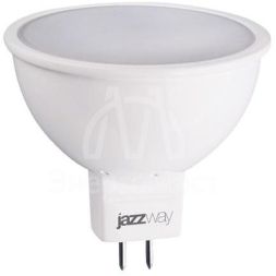 Лампа светодиодная PLED-ECO-JCDR 5Вт 3000К тепл. бел. GU5.3 400лм 220-240В JazzWay 1037077A