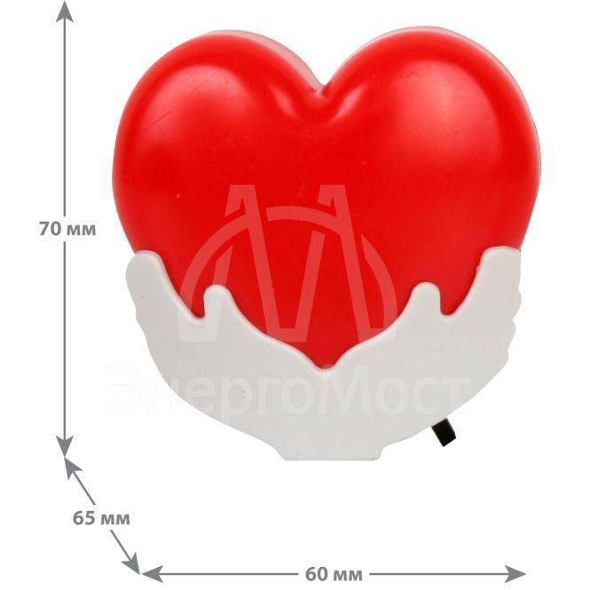Светильник &amp;quot;Сердце&amp;quot; NL-246 LED ночник с выкл. 220В Camelion 14266