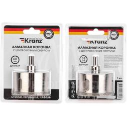 Коронка алмазная 68мм с центровочным сверлом Kranz KR-92-0018