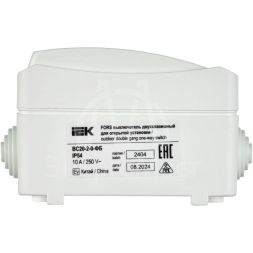 Выключатель 2-кл. ОП Форс IP54 ВС20-2-0-ФБ бел. IEK EVS20-K01-10-54-DC