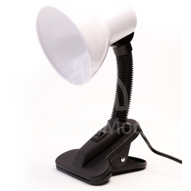 Светильник UF-320P С01 настол. прищепка 230В 60Вт E27 ЛОН бел. Ultraflash 12370